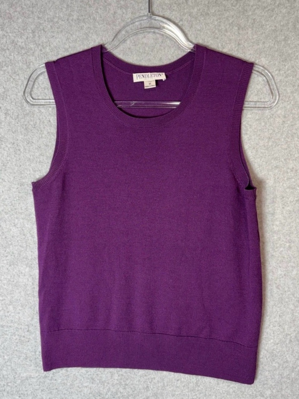 Pendleton Deep Purple Sleeveless Knit Tank